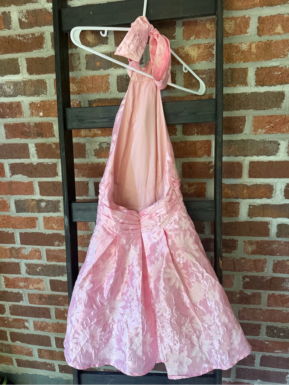 Hello Molly Pink Floral Halter Backless Party Dress